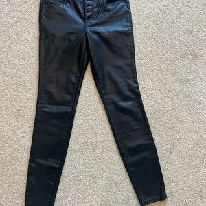 Kut from the Kloth Black Coated Mia High Rise Skinny Jeans